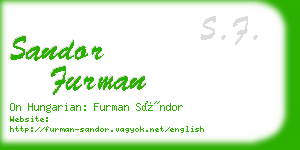 sandor furman business card